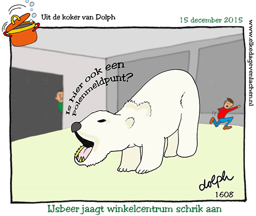 IJsbeer in winkelcentrum