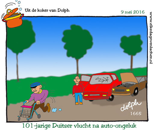 101-jarige vlucht na ongeluk