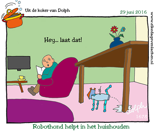 Robot hond in huishouden